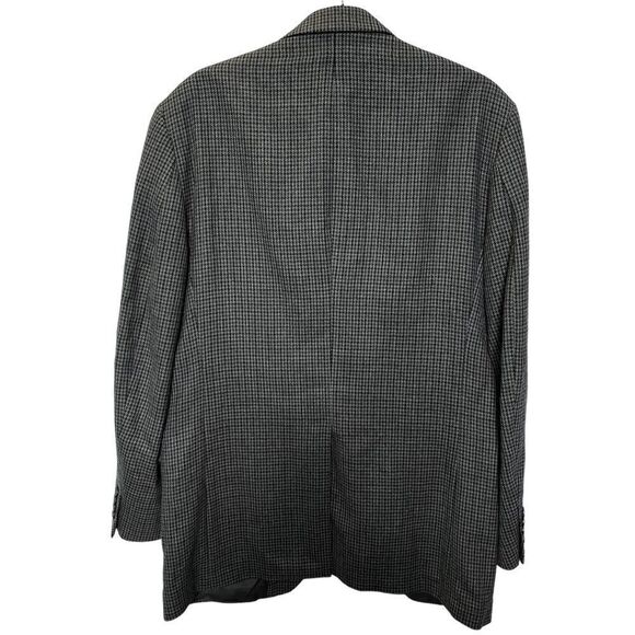 Beautiful Lauren Men's Wool Sport Coat Blue/Black Houndstooth size 40L - Picture 3 of 10